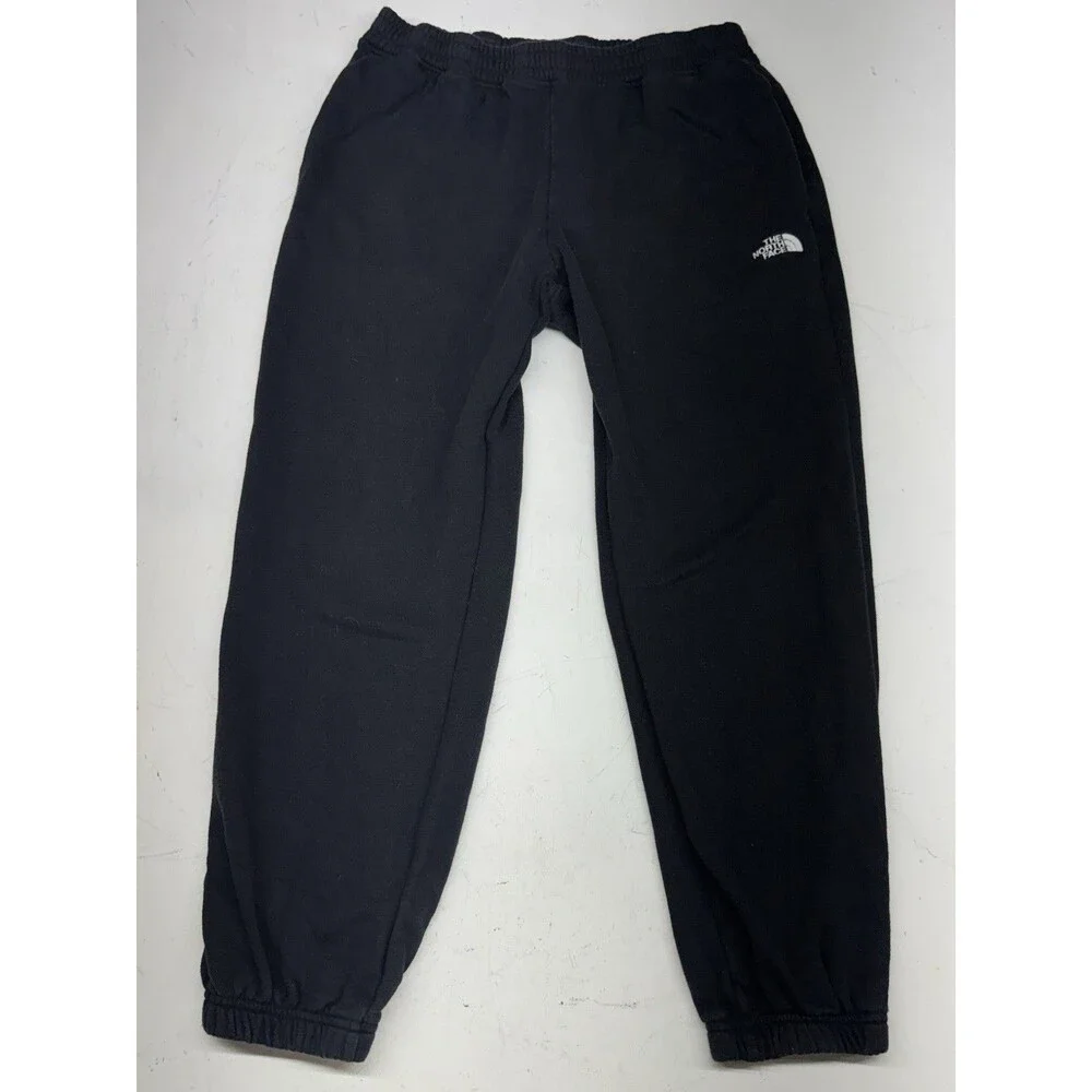 The North Face Mens Large Joggers Black Fleece Sweatpants Draw Strings